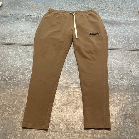 Vanquish VQ Fitness Sweatpants Mens XL Tan Khaki Brown Active Gym Pants Workout - Picture 1 of 11